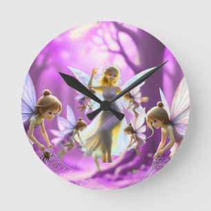 Horloge Ronde TOCOCLAWS Starlight Iridescent Fairy Fantasy Angel