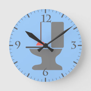 Horloge Ronde Toilette et plongeur