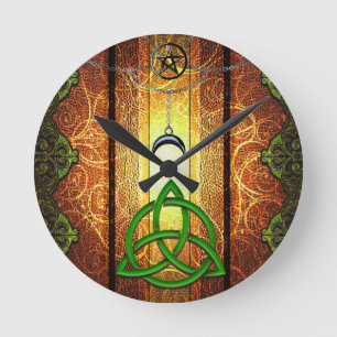 Horloge Ronde Tome païen sorts de magie noire Wiccan & Sorceller