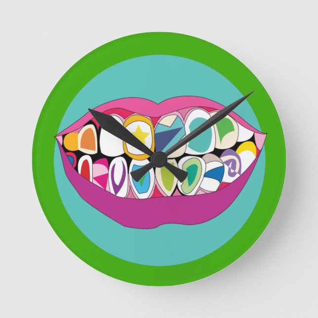 Horloge Ronde Tooth Teeth Smile (Recto)