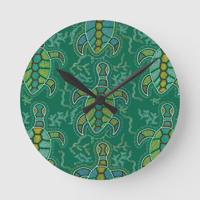 Horloge Ronde Tortuga des Caraïbes (Recto)