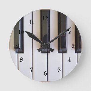 Horloge Ronde Touches de piano