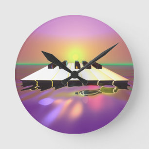 Horloge Ronde Touches de piano Sea Sharp