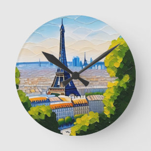 Horloge Ronde Tour Eiffel Paris