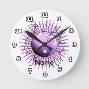 Horloge Ronde Tourbillon Violet Yin Yang 