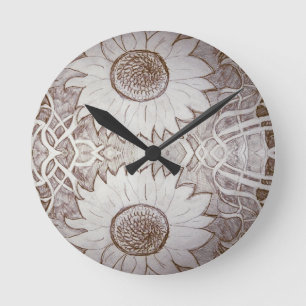 Horloge Ronde tournesol yaei à la maison
