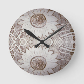 Horloge Ronde tournesol yaei à la maison