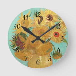 Horloge Ronde Tournesols Vincent van Gogh   