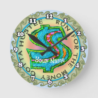 Horloge Ronde Tout puissant dollar