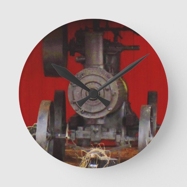 Horloge Ronde Tracter antique actionné par vapeur (Recto)