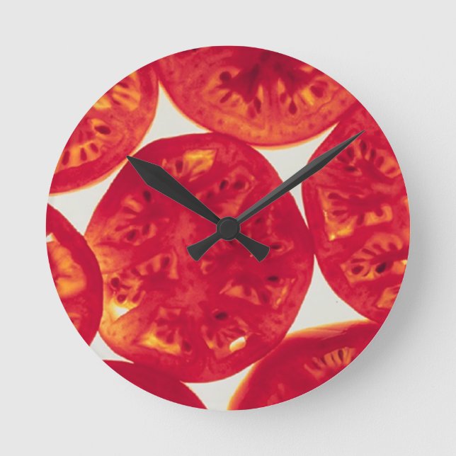 Horloge Ronde Tranches de tomates (Recto)