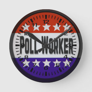 Horloge Ronde Travailleur de sondage