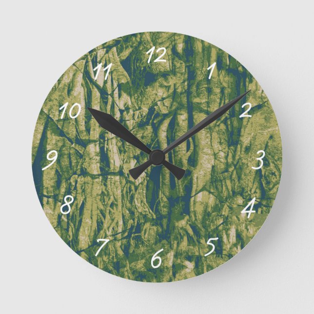 Horloge Ronde Tree bark camouflage (Recto)