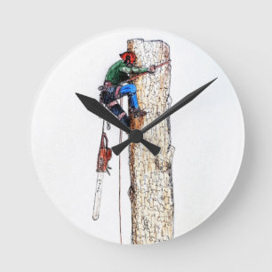 Horloge Ronde Tree Surgeon Arborist