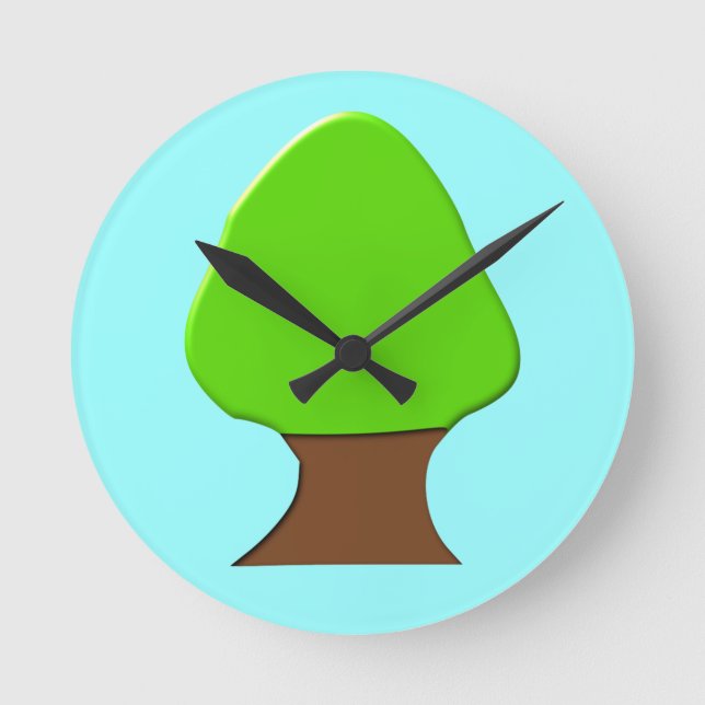 Horloge Ronde Tree Wall Clock (Recto)