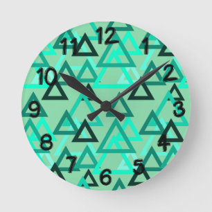 Horloge Ronde Triangles écartés