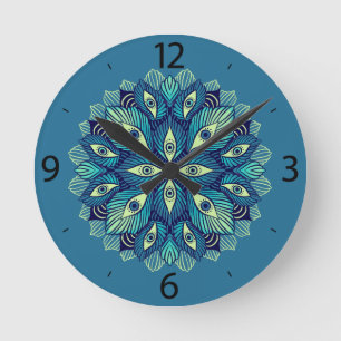 Horloge Ronde Trippy Psychedelic Eyes Floral Art - Surreal Eyes