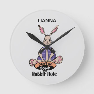 Horloge Ronde Trou de lapin ADHD cadenas arrondi personnalisées