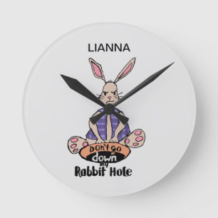 Horloge Ronde Trou de lapin ADHD cadenas rondes personnalisées