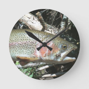 Horloge Ronde Truite arc-en-ciel