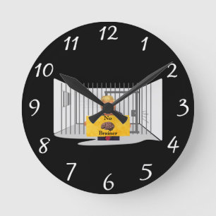 Horloge Ronde Trump Pas D'Horloge Murale Brainer