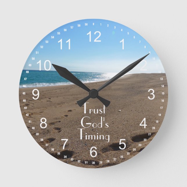 Horloge Ronde Trust God's Timing (Recto)