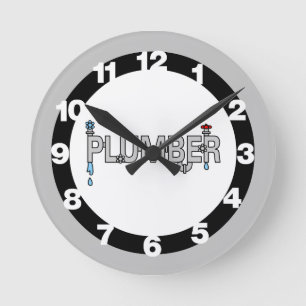 Horloge Ronde Tuyaux de plombier