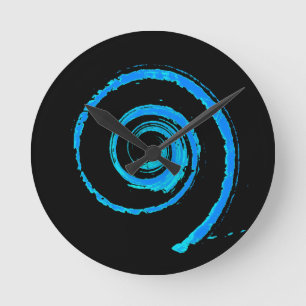 Horloge Ronde Twirls colorés