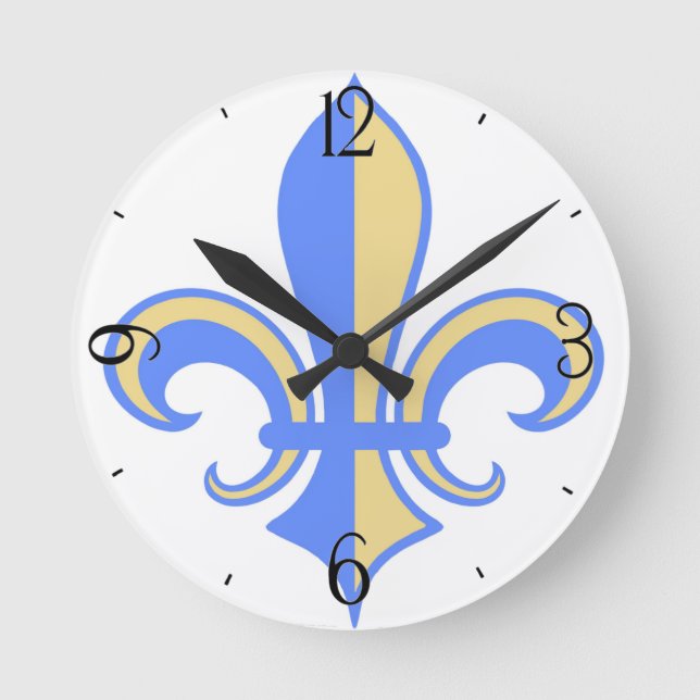 Horloge Ronde Two Tone Fleur-de-Lis (Recto)