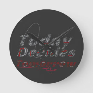 Horloge Ronde Typographie Demain Commence Aujourd'hui