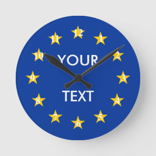 Horloge Ronde UE flag round wall clock