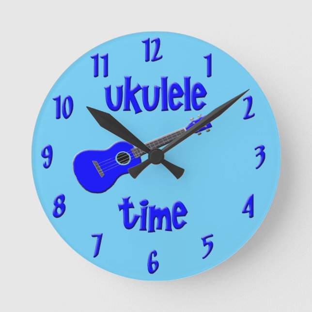 Horloge Ronde Ukulele time (Recto)