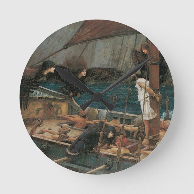 Horloge Ronde Ulysse et les sirènes par John William Waterhouse (Recto)