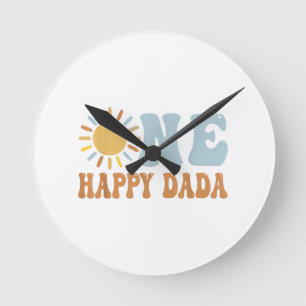 Horloge Ronde Un joyeux Dada de l'Anniversaire Premier voyage au