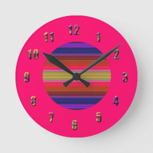 Horloge Ronde Une éclatement de couleur vive
