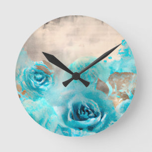 Horloge Ronde Une série de conception d'éphémères Shabby Chic bl