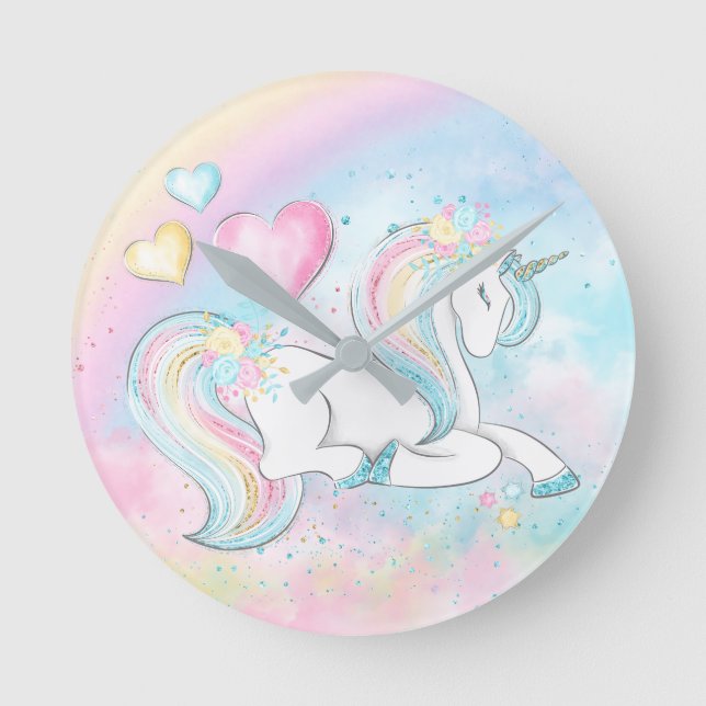 Horloge Ronde Unicorn Wall (Recto)
