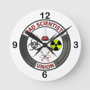 Horloge Ronde Union folle de scientifique