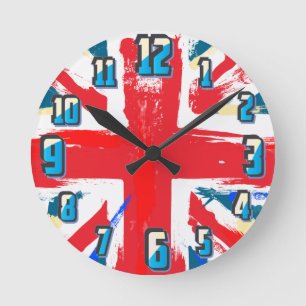 Horloge Ronde Union Jack Clock