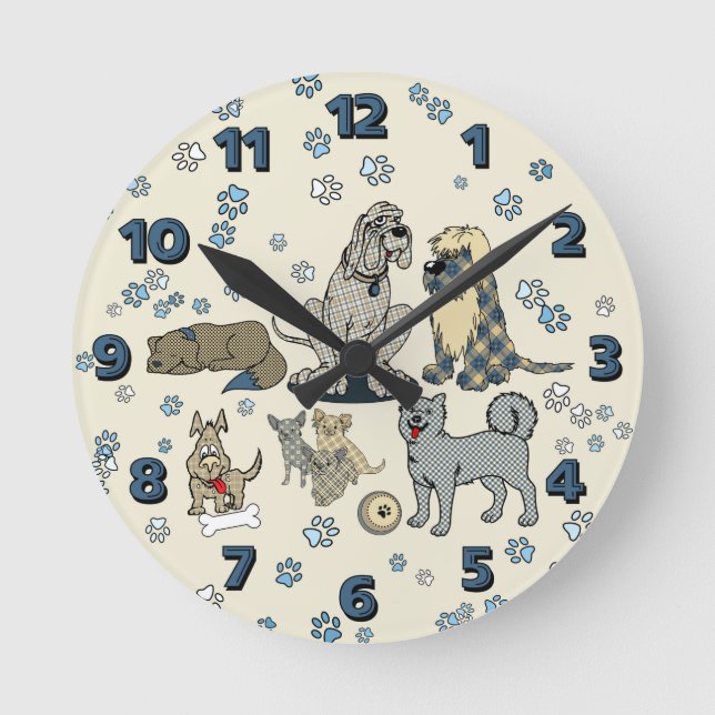 Horloge Ronde Uptly Plaid (Recto)