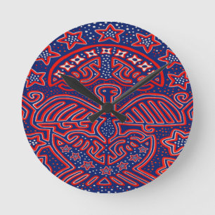 Horloge Ronde USA Eagle Democratic Patriot