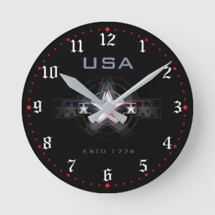 Horloge Ronde USA Estd. 1776