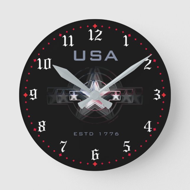 Horloge Ronde USA Estd. 1776 (Recto)