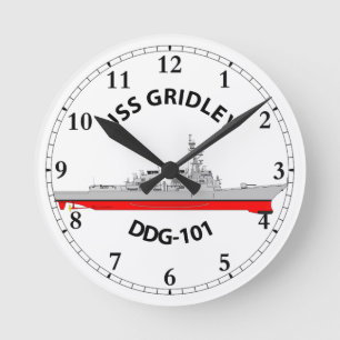 HORLOGE RONDE USS GRIDLEY - DDG-101 - ARLEIGH BURKE
