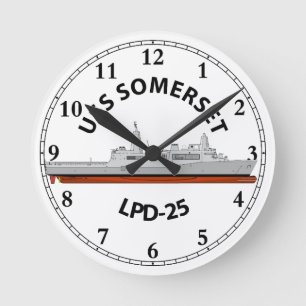 HORLOGE RONDE USS SOMERSET, LPD-25, CLASSE SAN ANTONIO