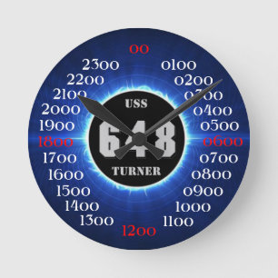 Horloge Ronde USS Turner (DD-648)