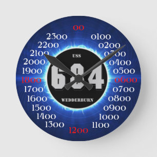 Horloge Ronde USS Wedderburn (DD-684)