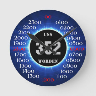 Horloge Ronde USS Worden (DD-352)