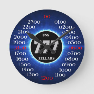 Horloge Ronde USS Zellars (DD-777)
