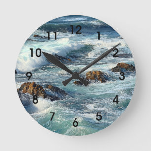 Horloge Ronde Vagues de l'océan Pacifique